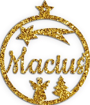 РОЖДЕСТВЕНСКИЕ ШАРИКИ С ИМЕНЕМ PLEXI ЗОЛОТЫЕ БЛЕСКИ НА ПОДАРОК ​​9см