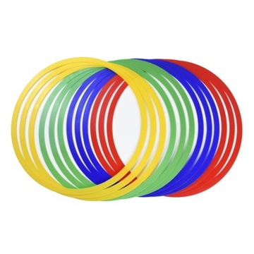 Plastikowe obręcze śr. 45cm 12szt 2cm różne kolory