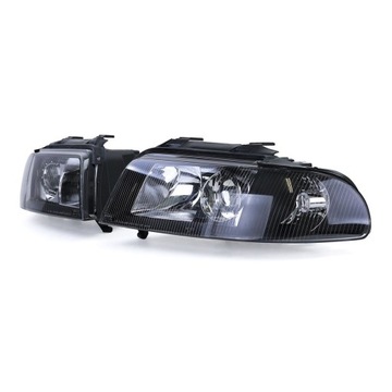 Пара черных фар S4 для Audi A4/S4 95-01 Facelift Look