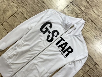 G-STAR RAW Bluza Męska rozpinana biała IDEAŁ M