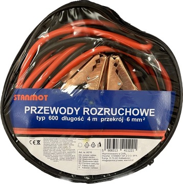 PRZEWODY ROZRUCHOWE 600A 4m