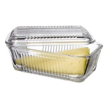 MASELNICA MASELNICZKA SZKLANA Z POKRYWKĄ POJEMNIK SZKLANY NA MASŁO