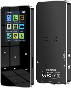 МИНИ-MP4/MP3-ПЛЕЕР 16 ГБ BLUETOOTH 5.0 Hi-Fi РАДИО С ЖК-дисплеем ЭЛЕКТРОННАЯ КНИГА ЧЕРНАЯ