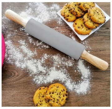 СИЛИКОНОВАЯ ДОСКА 70x50см XXL БОЛЬШАЯ, НЕСКОЛЬЗЯЩАЯ + КАТАЮЩИЙСЯ РОЛИК 38см