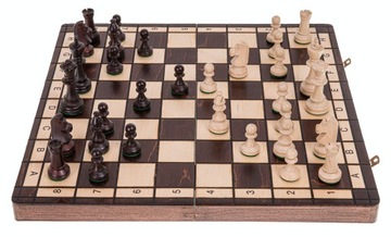 OUTLET - Szachy drewniane AMBASADOR LUX Super Box
