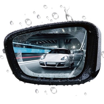 2x НАНО-ПЛЕНКА ВОДОНЕПРОНИЦАЕМАЯ НАКЛЕЙКА НА ЗЕРКАЛО ДОЖДЯ