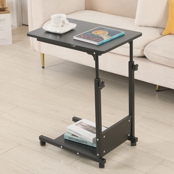 КОМПЬЮТЕРНЫЙ СТОЛ НА КОЛЕСАХ ДЛЯ НОУТБУКА, РЕГУЛИРУЕМЫЙ 63-95