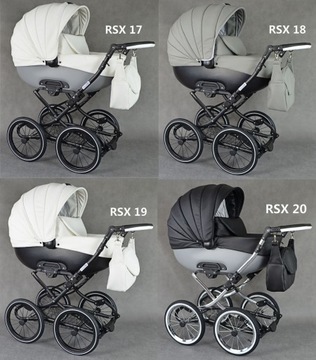 КЛАССИЧЕСКАЯ ДЕТСКАЯ КОЛЯСКА 2В1 РЕТРО КОЖА + адаптеры Maxi Cosi Cybex