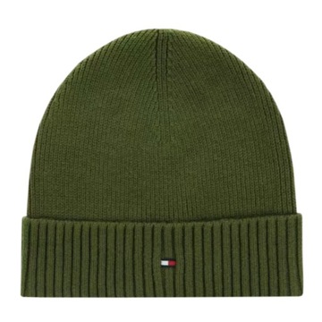 -22% TOMMY HILFIGER CZAPKA MĘSKA PIMA COTTON ZIELONA