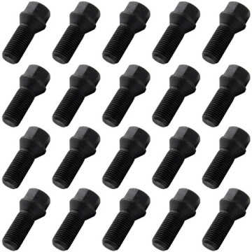 Šroub Sdt Stahlrader M14x1.5 28 mm kužel černý K17 20 ks