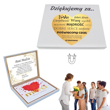 PODZIĘKOWANIE DLA NAUCZYCIELA PREZENT PUDEŁKO ZAKOŃCZENIE ROKU SZKOLNEGO