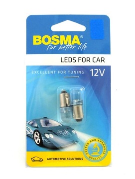 12V LEDX1 BA9S 2PCS NIEBIESKA ŻARÓWKA MOTORYZAC.
