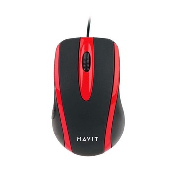 Havit Mysz uniwersalna Havit MS753 (czarno-czerwona)