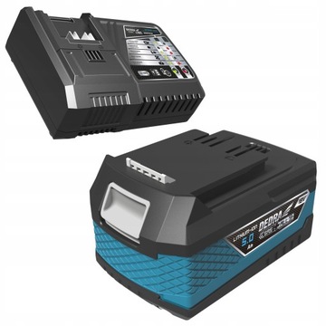 БЫСТРОЕ ЗАРЯДНОЕ УСТРОЙСТВО DEDRA + АККУМУЛЯТОР ЛИТИЙ-ИОННЫЙ АККУМУЛЯТОР 18 В 5 Ач SAS+ALL + 5 Ач