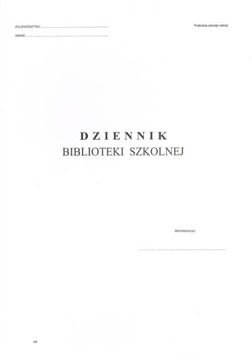 Dziennik biblioteki szkolnej A4 MEN-I/8 02175