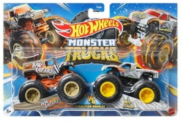 HOT WHEELS MONSTER TRUCKS HNX26 DEMOLITION DOUBLES SAFARI vs. WILD STREAK