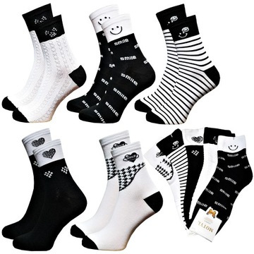 5 x SKARPETY DAMSKIE BAWEŁNIANE BAWEŁNA MIX 35-38
