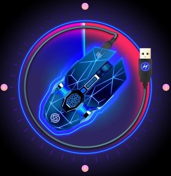 БЕСПРОВОДНАЯ ИГРОВАЯ МЫШЬ ДЛЯ ГЕЙМЕРОВ СО СВЕТОДИОДНОЙ RGB ПОДСВЕТКОЙ