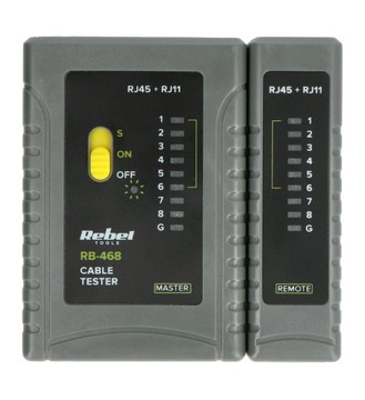 Тестер-измеритель кабелей RJ-11, RJ-12, RJ-45, RB-468