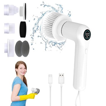 WIELOFUNKCYJNA SZCZOTKA CZYSZCZĄCA ELEKTRYCZNY SPIN SCRUBBER 2400MAH USB