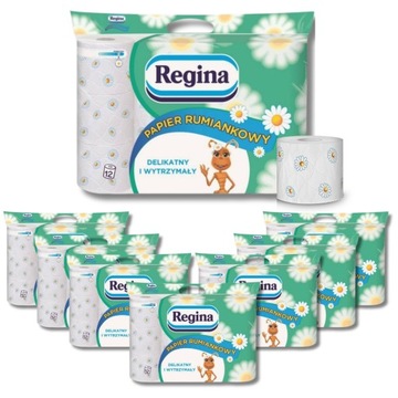 Papier Toaletowy Regina Rumiankowy 3 warstwy 96 Rolek Miękki Wytrzymały