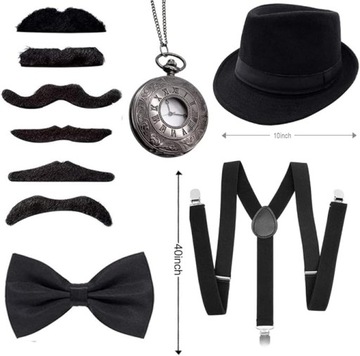 НАРЯД ИТАЛЬЯНСКОЙ МАФИИ КОСТЮМ ГАНГСТЕРА БОССА РЕТРО 1920-Х ГОДОВ ПАНАМА БАЛ ГЭТСБИ