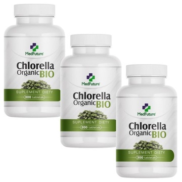 CHLORELLA ORGANIC BIO 3x300tab oczyszczanie ZESTAW