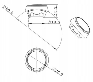 LAMPA OBRYSOWA OBRYSÓWKA CZERWONA TYLNA LED DIODOWA DO LAWETY AUTOLAWETY