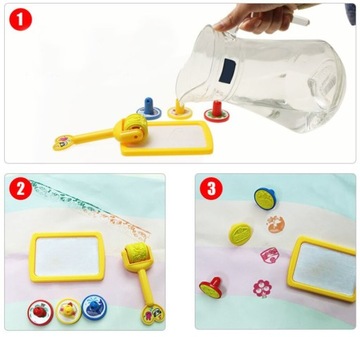 Большой водяной коврик. Шаблоны штампов для рисования водой. Маркеры. Маркеры, 120 x 90.