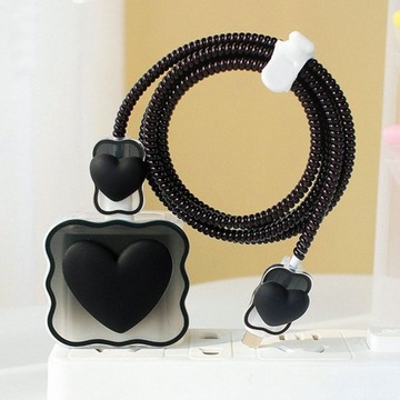 Чехол для кабеля зарядного устройства Love Black