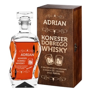PREZENT NA URODZINY KARAFKA Z GAWEREM DO WHISKY