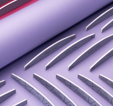 Пилочка для ногтей Mani King Crescent 100/180 Серая Набор из 50 штук