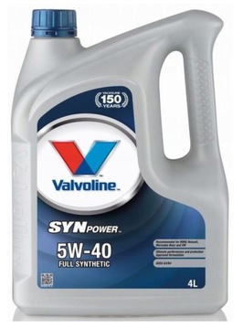 OLEJ VALVOLINE SYNPOWER 5W40 4L