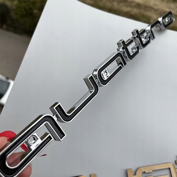 Audi Quattro Эмблема Значок Логотип Надпись Решетка
