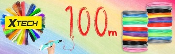 Картриджи с PLA нитями 3D ручка PEN 100м MIX