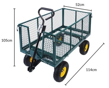 Тачка садовая тележка транспортировочная прицепная 250 кг