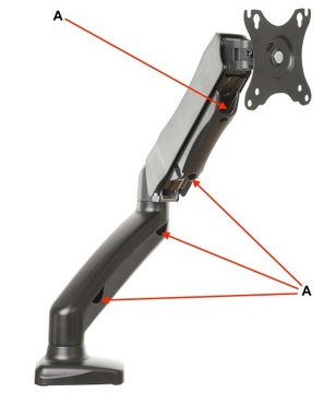 НАСТОЛЬНЫЙ ПОВОРОТНЫЙ ДЕРЖАТЕЛЬ ЖК-МОНИТОРА GAS 13-32