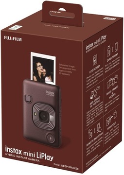Aparat natychmiastowy Fujifilm Instax mini Liplay brązowy Dzień Dziecka