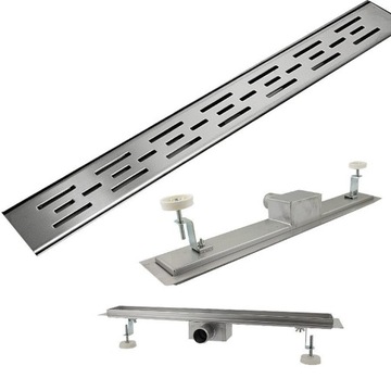 Odpływ liniowy podłogowy do łazienki 90cm z niskim syfonem