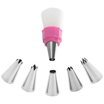 RĘKAW CUKIERNICZY DEKORATOR TORTÓW SILIKON 8 ELEMENTÓW