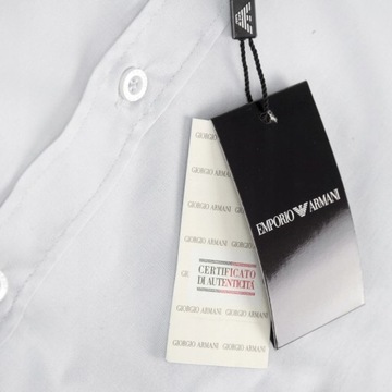 KOSZULA EMPORIO ARMANI BIAŁA MĘSKA SLIM FIT NA PREZENT / XL