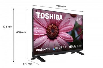 Светодиодный телевизор TOSHIBA 32 дюйма 32WA2363DG