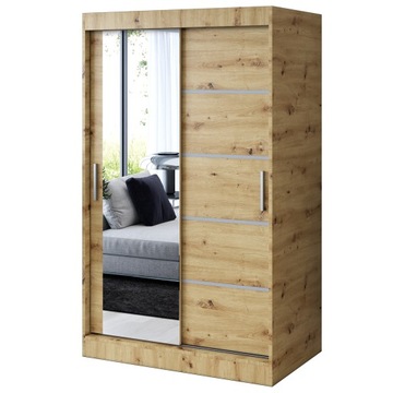 Szafa Przesuwna 120 ARTISAN Listwy Lustro