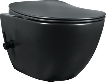 MISKA WC RIMLESS CZARNA Z FUNKCJĄ BIDETU DEANTE+ BATERIA
