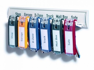 Zawieszki do kluczy Durable, Key Clip, 6 sztuk, żó
