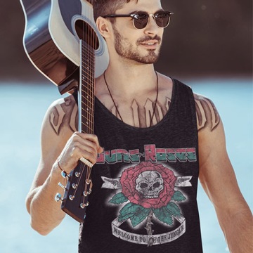 ТАНКОВАЯ МАЙКА УЖАСЫ/РОК GUNS N ROSES 1987