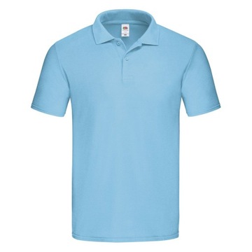 KOSZULKA Polo ORIGINAL Fruit of The Loom sky 3XL