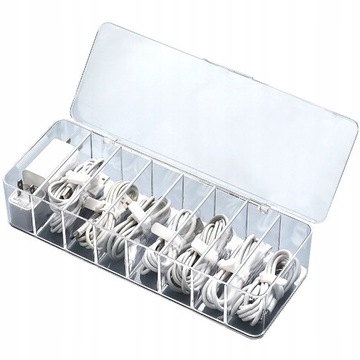 Organizer na kable, schowek z 8 przegródkami, sch