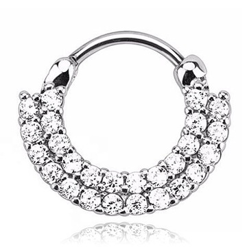 KOLCZYK CLICKER SEPTUM SREBRNY TYTAN G23 1,2/12