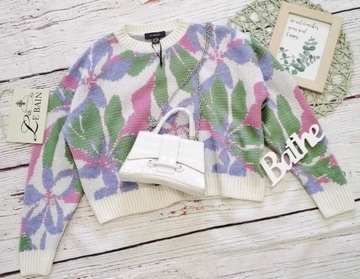 NOWY sweter Primark w kwiaty 34XS